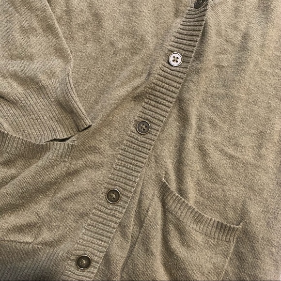 Olive green button front cardigan - Picture 3 of 6